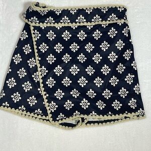 Floral Patterned Wrap Skirt